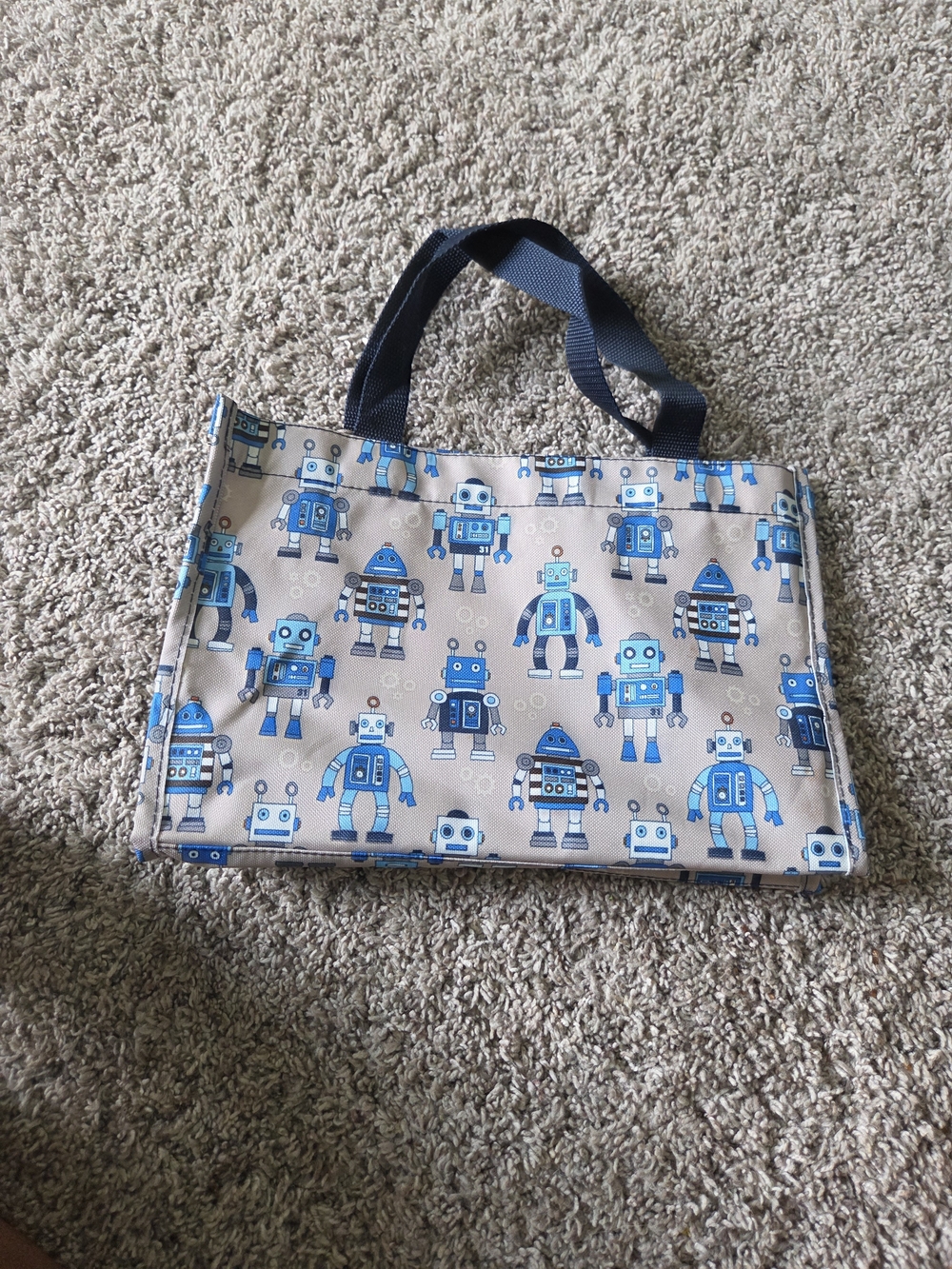 THIRTY-ONE Blue Robot Print Tote Bag
